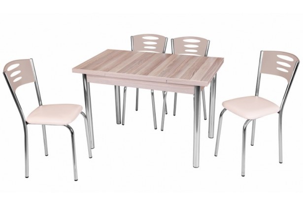 Комплект обеденной мебели Кордоба (раскладной стол 110*70 см и 4 стула)