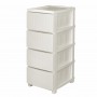 Комод пластиковый на 4 ящика R-Plastic РОТАНГ белый