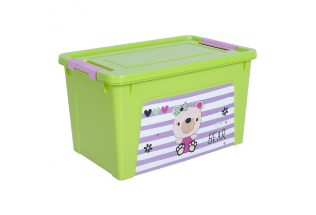 Пластиковая коробка для игрушек с декором 3,5 л. "Pet Shop" Алеана