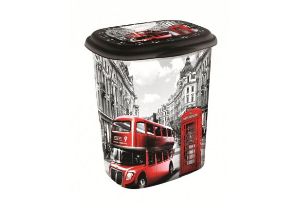 Корзина для белья с крышкой 45 л Elif Plastik 339, Лондон